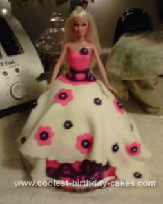 Homemade Barbie Birthday Dress Cake