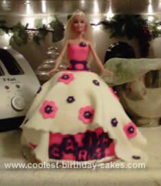 Homemade Barbie Birthday Dress Cake