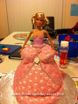 Homemade Barbie Bustle Cake