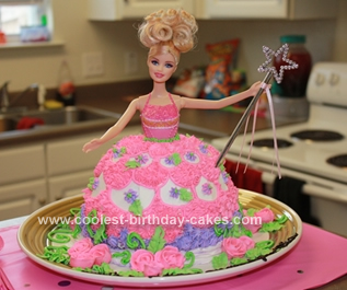 Homemade Barbie Doll Birthday Cake Design