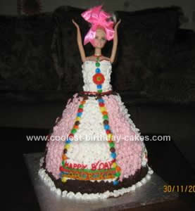 Homemade Barbie Doll Birthday Cake Idea
