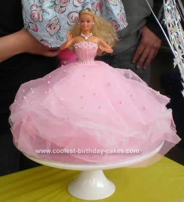Homemade Barbie Doll Birthday Cake Idea