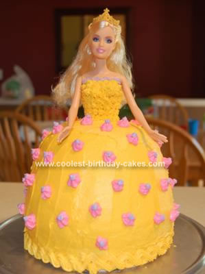 Homemade  Barbie Doll Cake