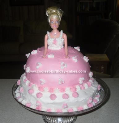 Homemade Barbie Dress Cake