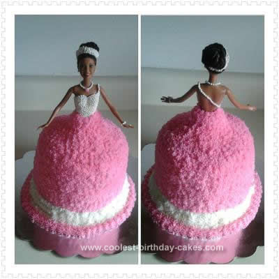 Homemade Barbie Dress Cake