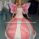 Homemade  Barbie Fairy Topia Birthday Cake