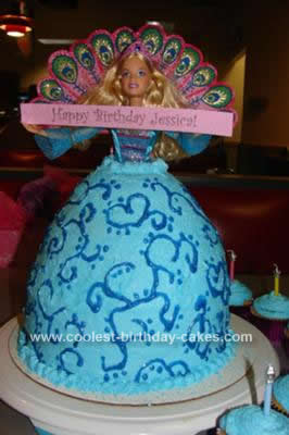 Homemade Barbie Island Princess Cake