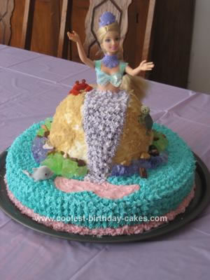 Homemade Barbie Mermaid Cake