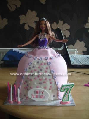 Homemade Barbie Princess Birthday Cake