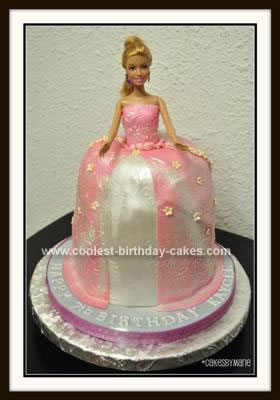 Homemade  Barbie Princess Cake