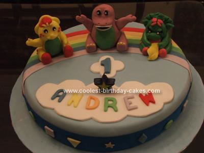 Homemade  Barney and Friends Cake