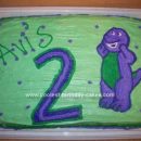 Homemade Barney Birthday Cake