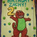 Homemade Barney Cake Design
