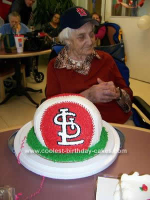 Homemade Baseball Birthday Cake