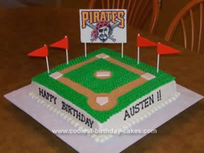Homemade Baseball  Birthday Cake