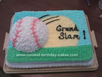 Homemade  Baseball Cake