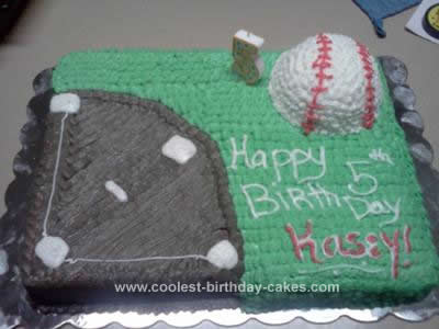 Homemade Baseball Cake