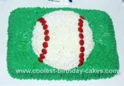 Homemade  Baseball Cake Idea