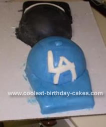 Homemade Baseball Cap Cake