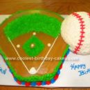 Homemade Baseball Field and Ball Cake