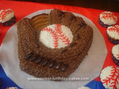 Homemade Baseball Glove Cake