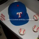 Texas Ranger Baseball Hat Birthday Cake