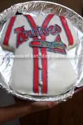 Homemade Baseball Jersey Cake