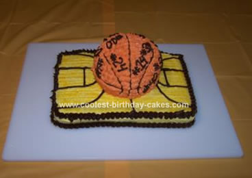 Homemade Basketball Court Cake