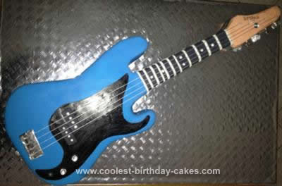 Homemade Bass Guitar Cake