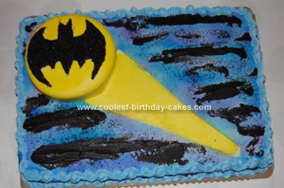 Homemade Batman Birthday Cake