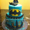 Homemade  Batman Birthday Cake Design