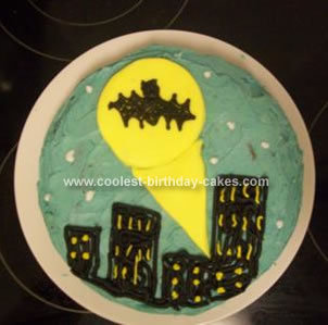 Homemade Batman Cake
