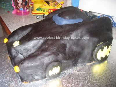 Homemade Batmobile Cake