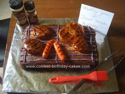 Homemade BBQ Grill Cake