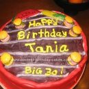 Homemade BBQ Theme Birthday Cake