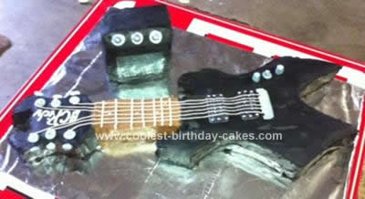 Homemade BC Rich Guitar Cake