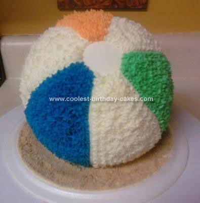 Homemade Beach Ball Cake Idea