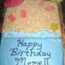 Homemade Beach Birthday Cake
