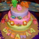 Homemade Beach Luau Birthday Cake