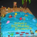 Homemade Beach Scene Birthday Cake