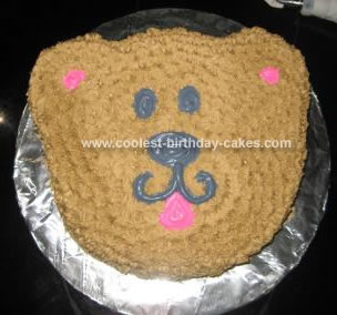 Homemade  Bear Birthday Cake
