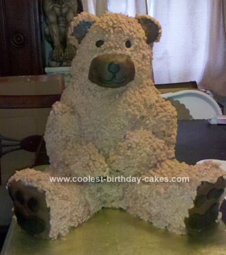 Homemade Bear Birthday Cake