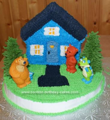 Homemade  Bear in the Big Blue House Cake