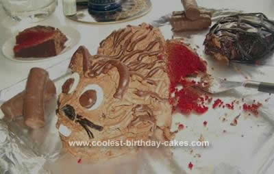Homemade Beaver Birthday Cake