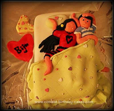 Homemade Bed Birthday Cake
