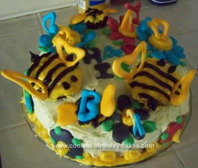 Homemade BEE-utiful Birthday Cake