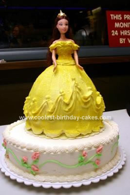 Homemade Beautiful Belle Birthday Cake