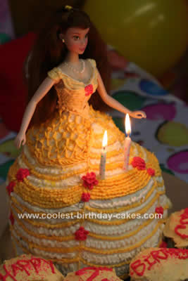 Homemade Belle Birthday Cake