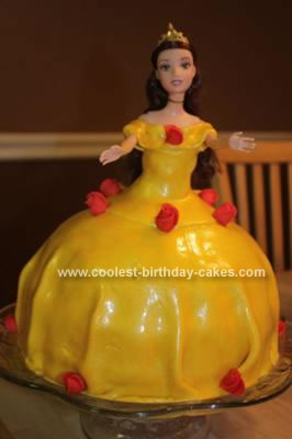 Homemade Belle Princess Doll Cake