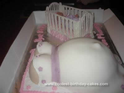 Homemade Belly Cake and Crib Cake